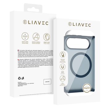 Liavec Cloudy Case do iPhone Duo with connected front and back frame granatowy