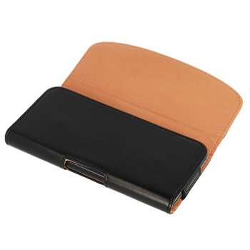 Telone VIVA Belt Holster (SIZE 10) for Iphone 5/Nokia 215 4G/225/5310 2020 black, leather (125x60x14 mm)