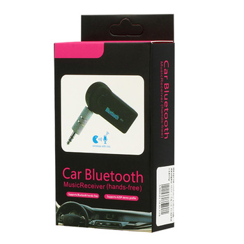 Bezprzewodowy odbiornik dźwięku AUX - BLUETOOTH, zestaw głośnomówiący czarny (WR-11)