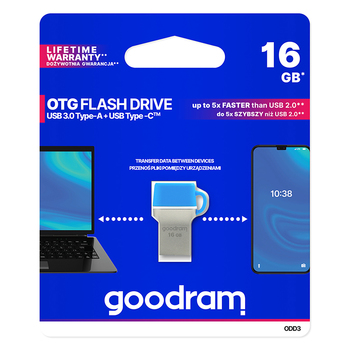 Pendrive GOODRAM ODD3 -  16GB USB 3.0 + Typ C OTG Niebieski