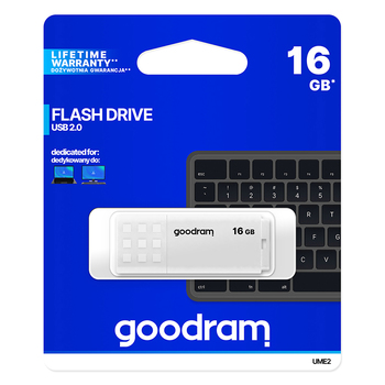 Pendrive GOODRAM UME2 -  16GB USB 2.0 Biały