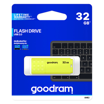 GOODRAM UME2 Pendrive - 32GB USB 2.0 YELLOW