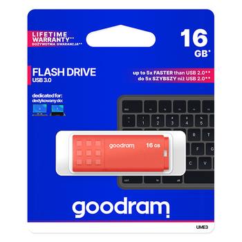 Pendrive GOODRAM UME3 - 16GB USB 3.0 Pomarańczowy