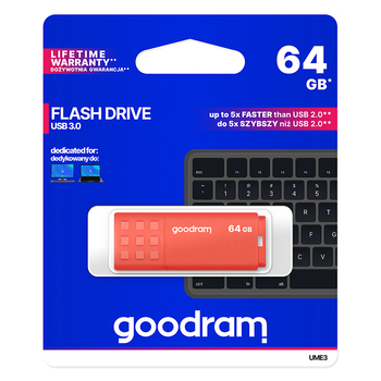 Pendrive GOODRAM UME3 - 64GB USB 3.0 Pomarańczowy