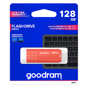 Pendrive GOODRAM UME3 - 128GB USB 3.0 Pomarańczowy