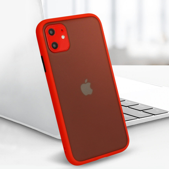 Vennus Color Button Bumper do Samsung Galaxy S21 Plus Czerwony