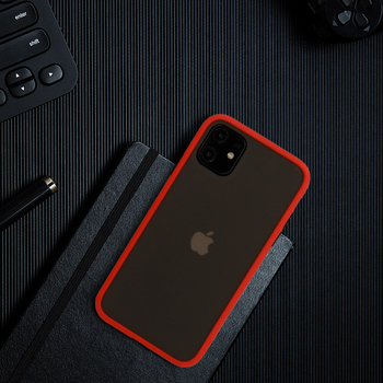 Vennus Color Button Bumper for Samsung Galaxy S21 Ultra Red
