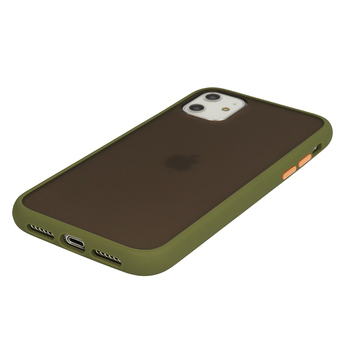 Vennus Color Button Bumper do Samsung Galaxy S21 Ultra Oliwkowy