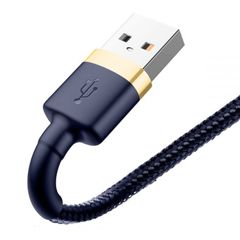 Baseus Kabel Cafule - USB na Lightning - 1,5A 2 metry (CALKLF-CV3) złoto-niebieski
