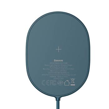 Baseus Ładowarka Indukcyjna LIGHT Magnetyczna Iphone 12 z kablem Typ C (WXQJ-03) Niebieska