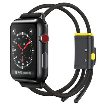 Baseus Regulowany pasek sportowy Let`s Go do Apple Watch 3/4/5/6/SE 38/40mm (LBAPWA4-AGY) Szaro-żółty