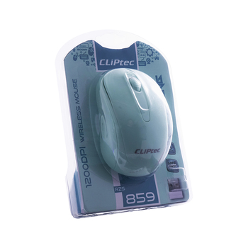 Cliptec Mysz komputerowa Young RZS859 bezprzewodowa optyczna 1200DPI niebieska