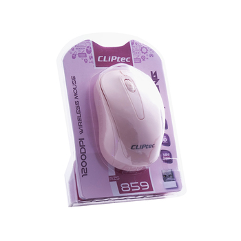 Cliptec Mysz komputerowa Young RZS859 bezprzewodowa optyczna 1200DPI różowa