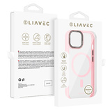 Liavec Hybrid Magsafe Clear Case do Iphone 15 jasnoróżowy
