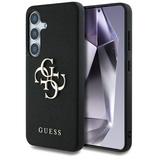 Original Case GUESS Grained Big 4G Logo Small Classic Logo do Samsung Galaxy S25 black