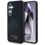 Oryginalne Etui RED BULL Leather Meshed Debossed Bull MagSafe do Samsung Galaxy S25 granatowy