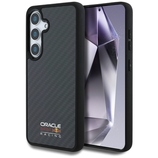 Oryginalne Etui RED BULL Real Carbon Fiber Shiny Logo MagSafe do Samsung Galaxy S25 czarny