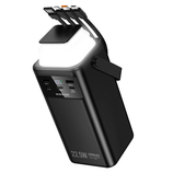 Borofone Power Bank 50000mAh BJ65A High - 2xUSB + Typ C - QC 3.0 22,5W + PD 20W z kablami USB, Typ C, Lightning i micro USB czarny