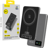 Blavec Power Bank 5000mAh BJ-03 Ultra Slim 7,8mm - Typ C - 22,5W magnetyczny indukcyjny Magsafe 3 w 1 (PBBJ03-MC5G) szary aluminium