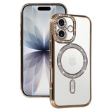 Bling Magsafe Case do Iphone 17 złoty