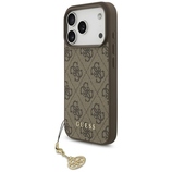 Original Case GUESS 4G Charms Collection MagSafe for Iphone 17 Pro brown