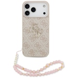 Original Case GUESS 4G Strap 4G Classic Logo for Iphone 17 Pro Max pink