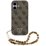 Original Case GUESS 4G Strap Triangle Logo MagSafe for Iphone 17 brown