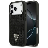 Original Case GUESS Rhinestone Triangle Logo for Iphone 17 Pro black