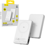 Blavec Power Bank 10000mAh BJ-05 Ultra Fast 16mm - Typ C - Qi2.2 25W + PD 45W magnetyczny indukcyjny Magsafe 2 w 1 (PBBJ05-QI22MC10W) biały aluminium