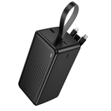 Borofone Power Bank 50000mAh BJ79C Clever - USB - z kablami USB, Typ C i Lightning czarny