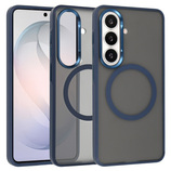 Liavec Soft Case Metal Frame do Samsung Galaxy S26 granatowy