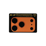 Hartowane szkło Aluminum Metal Camera Full Cover Lens na aparat do Iphone 17 Pro Max cosmic orange (wyspa+mesh)