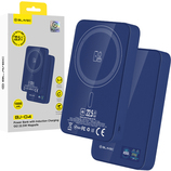 Blavec Power Bank 10000mAh BJ-04 Slim 13,5mm - Typ C - 22,5W magnetyczny indukcyjny Magsafe 3 w 1 (PBBJ04-MC10N) granatowy szklany