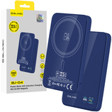 Blavec Power Bank 5000mAh BJ-04 Ultra Slim 7,8mm - Typ C - 22,5W magnetyczny indukcyjny Magsafe 3 w 1 (PBBJ04-MC5N) granatowy szklany