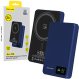 Blavec Power Bank 10000mAh BJ-03 Slim 13,5mm - Typ C - 22,5W magnetyczny indukcyjny Magsafe 3 w 1 (PBBJ03-MC10N) granatowy aluminium