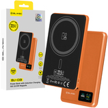 Blavec Power Bank 5000mAh BJ-03 Ultra Slim 7,8mm - Typ C - 22,5W magnetyczny indukcyjny Magsafe 3 w 1 (PBBJ03-MC5O) pomarańczowy aluminium