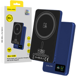 Blavec Power Bank 5000mAh BJ-03 Ultra Slim 7,8mm - Typ C - 22,5W magnetyczny indukcyjny Magsafe 3 w 1 (PBBJ03-MC5N) granatowy aluminium