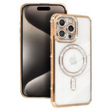 Bling Magsafe Case do Xiaomi Redmi Note 15 Pro 5G złoty