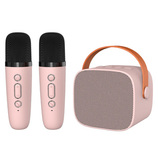 Blavec Głośnik Bezprzewodowy Bluetooth WS-07 Karaoke Party - 5W z 2 mikrofonami (WS07-2MP) różowy