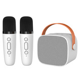 Blavec Głośnik Bezprzewodowy Bluetooth WS-07 Karaoke Party - 5W z 2 mikrofonami (WS07-2MW) biały
