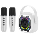 Blavec Głośnik Bezprzewodowy Bluetooth WS-08 Karaoke Idol - 8W z 2 mikrofonami (WS08-2MW) biały