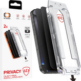 Hartowane szkło Tel Protect Dust-Free Easy Fit Privacy Full Glue 6D do Iphone 15 Pro czarne - 2 sztuki