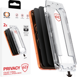 Hartowane szkło Tel Protect Dust-Free Easy Fit Privacy Full Glue 6D do Iphone 16 Pro Max czarne - 2 sztuki