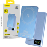 Blavec Power Bank 5000mAh BJ-03 Ultra Slim 7,8mm - Typ C - 22,5W magnetyczny indukcyjny Magsafe 3 w 1 (PBBJ03-MC5LB) jasnoniebieski aluminium