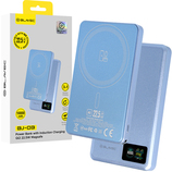 Blavec Power Bank 10000mAh BJ-03 Slim 13,5mm - Typ C - 22,5W magnetyczny indukcyjny Magsafe 3 w 1 (PBBJ03-MC10LB) jasnoniebieski aluminium