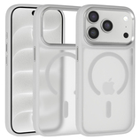 Liavec Cloudy Case with Metal Camera Frame do Iphone 18 Pro Max/17 Pro Max szary (Camera Control Button)