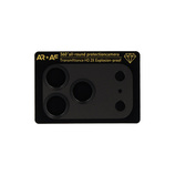 Hartowane szkło Aluminum Metal Camera Full Cover Lens na aparat do Iphone 18 Pro black (wyspa+mesh)