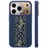 Benks Etui Magnetic Armor Pro Knight Kevlar Metal Frame (C.K.FL.AP.GD.BC72) do Iphone 18 Pro/17 Pro niebieski (Camera Control Button)