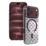 Liavec Heart Glow Case do iPhone 18 Pro/17 Pro burgundowy