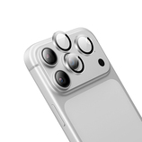 Borofone Hartowane szkło BF14 3D Metal Frame na aparat do Iphone 18 Pro/18 Pro Max srebrne